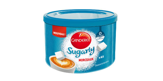 Canderel Sugarly, premier morceau zéro calorie à base de sucralose